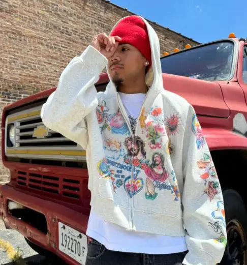 Religious printed jacket