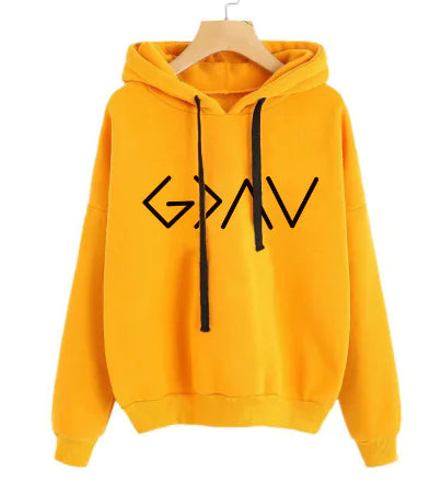 Thick Warm Hoodie with Religious Letter Print