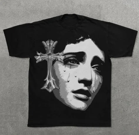 Urban Edge Cross Tee - Men's Cotton Shirt