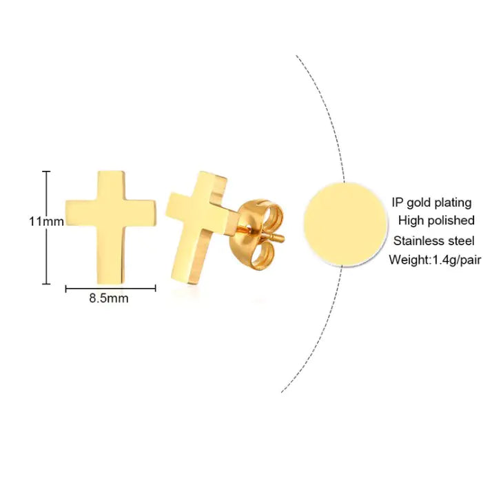 Jesus Christ Cross Earrings (One Pair)