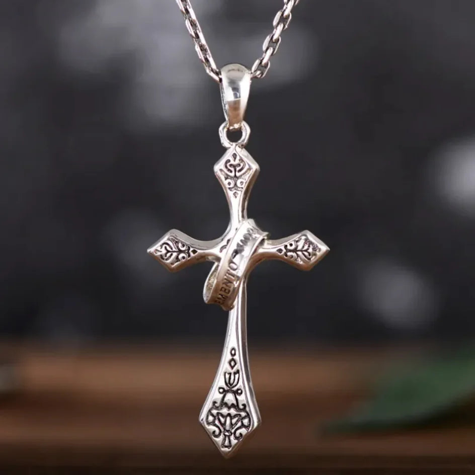 Sterling Silver Jesus Cross Pendant
