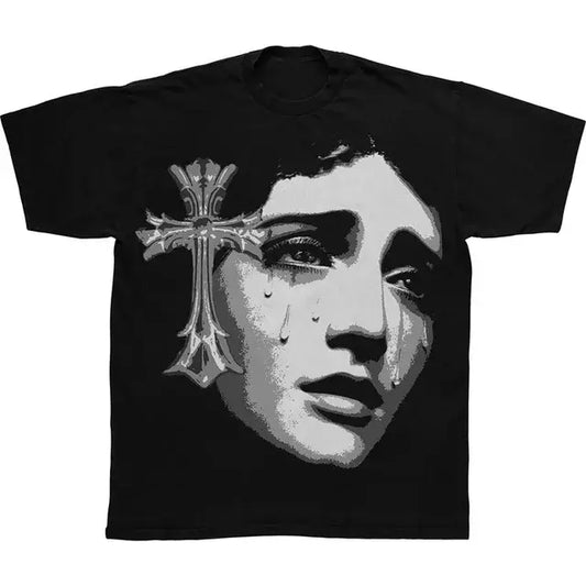 Urban Edge Cross Tee - Men's Cotton Shirt