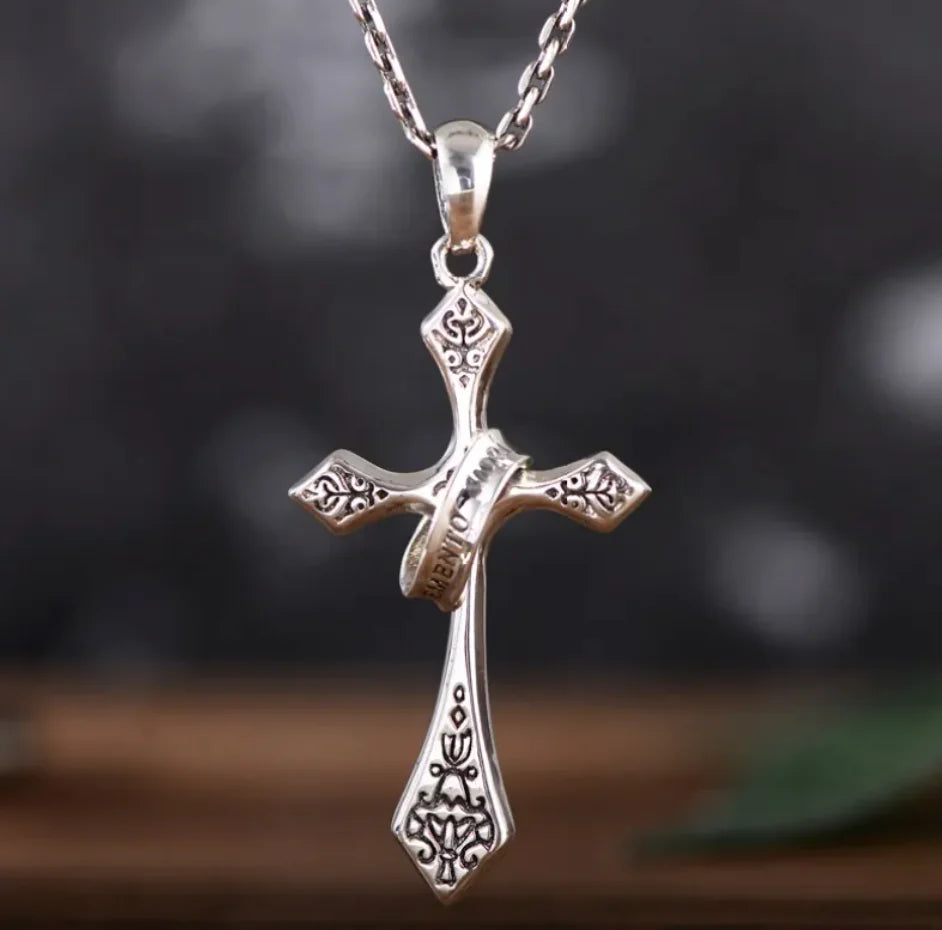 Sterling Silver Jesus Cross Pendant